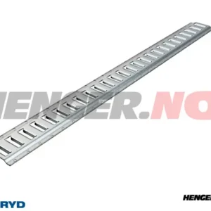 E-Track Veggskinne / Surreskinne kombi stål 152x13x0.25cm