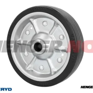 Reservehjul 200x50. Stålfelg. Massivt Gummihjul Ø20mm/55mm 300kg