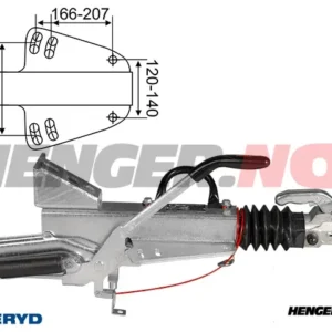 Påløpsbrems Knott, V, KFGL35-A, 2700-3500Kg med konsol