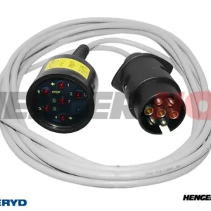 Tester for tilhengerkontakt 7-ledere, 4m kabel m diodlamper (Virker ikke till Canbus system)
