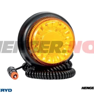 LED Varninglys gul 12- 24V Kabel 3m, kobling til sigarettenneren. Magnetfeste