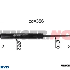 Gassdemper for håndbrekkspak AL-KO 251S, 1100N