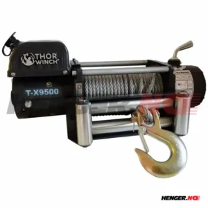 EL-vinsj 4309Kg 12V Thor Winch T-X9500, med wire: Ø9,2mm x 26m
