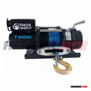 EL-vinsj 2041 Kg 12V Thor Winch T-X4500, syntetisk tau: Ø6mm x 15m