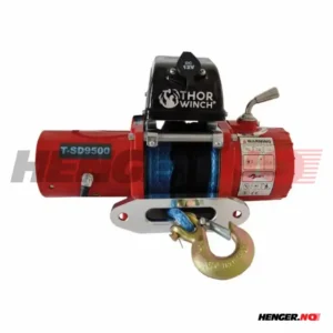 EL-Vinsj 4309Kg 12V Thor Winch T-SD9500 Short Drum, syntetisk tau Ø9,2mm x 14m
