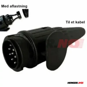 Tilhengerstøpsel 13-pol 12V, til 1 kabel, med trekkavalstning