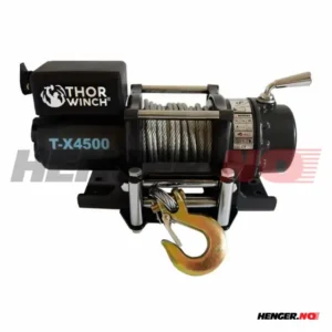 EL-vinsj 2041 Kg 12V Thor Winch T-X4500, med wire: Ø6,4mm x 14,5m