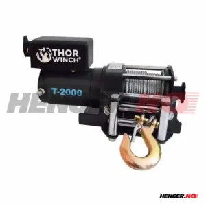 EL-vinsj 907 Kg 12V Thor Winch T-2000, wire, Ø4mm x 15m