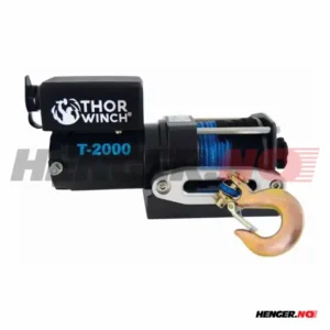 EL-vinsj 907Kg 12V Thor Winch T-2000, syntetisk tau: Ø4mm x 15m