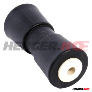Kjølrulle sort med hvit hylse. 200x85/60 akslingshull Ø16mm