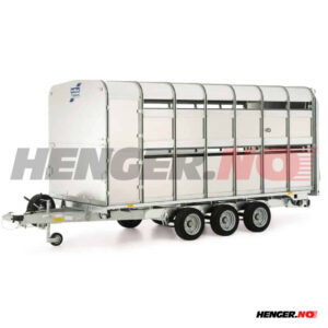 Ifor Williams DP120ST 14x6 3-akslet 2 etg. livdyrhenger