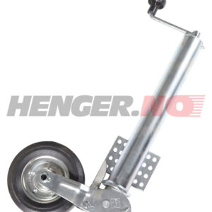 Støttehjul Ø60 200x60 solid / stålfelg helautomatisk. Maks vertikal belastning 250 kg, Brenderup BT4260