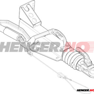 Påløpsbremse knott KFGL35Z, coupling K35-CN3 V/under 2700-3000kg Knott