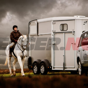 Ifor Williams HB506 hestehenger m. frontutlasting og rampe/dør SØLV