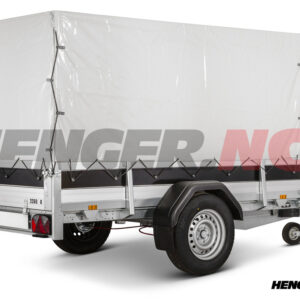 Høy presenning 150 cm 1280x2580x1500/1420mm grå for kapell 2260