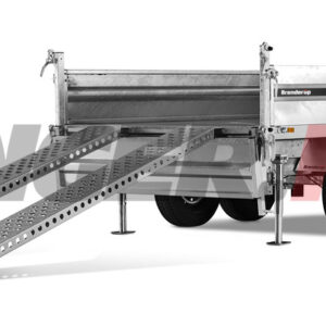 Kjøreramper stål Lastvekt 2800 kg komplett med lagringskasett. 1 par for 3-veis tiphenger lang (3,5m)