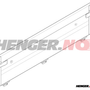 For/baklem 1409x350mm stål, for baktipper  BT4260