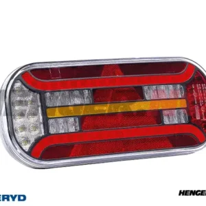 LED Baklys SCANDI-610 Valeryd Høyre 302x130x51mm 12-36V med Triangelrefleks inkl 1m Kabel