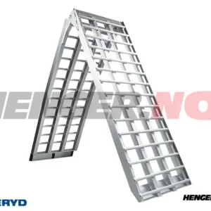 Kjørerampe aluminium sølv 2380x450mm, foldbar: 1230x450mm, 680 Kg