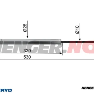 Påløpsdemper for Knott / Avonride KF25A, KFG27, KV20HV-C, KFL20-B cc=530