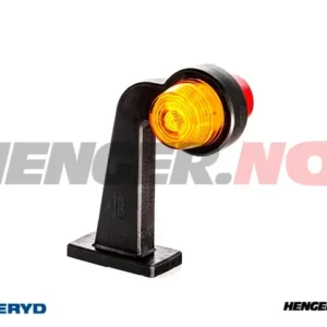 LED Breddemarkeringslykt Valeryd 195x167,5x91,6 rød/gul, 12-36V inkl. 0,3m kabel høyre