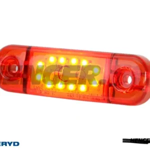 LED Posisjonslys WAS 83,8x24,2x10,4 rød 230mm kabel