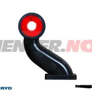 LED Sidemarkeringslykt WAS Høyre 150x96,5x39,5 rød/hvit 250mm kabel