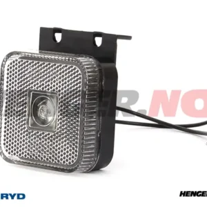 LED Posisjonslys WAS 65x65x28 hvit 220mm kabel og festebrakett