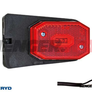 LED Posisjonslys Valeryd 96x65x33 rød med feste CC=40mm, 12-30V inkl. 450mm kabel