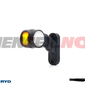 LED Sidemarkeringslykt WAS Høyre 134x108x55 gul/hvit/rød 260mm kabel