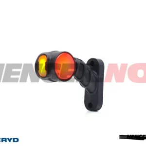 LED Sidemarkeringslykt WAS Venstre 134x108x55 gul/hvit/rød 260mm kabel