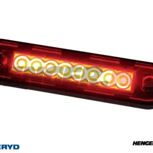 LED Posisjonslys Fristom 120,4x12,8mm rød 12-36V inkl. 150mm kabel