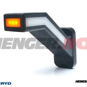 LED Sidemarkeringslykt WAS Høyre 184,9x145,5x58 gul/hvit/rød 400mm kabel