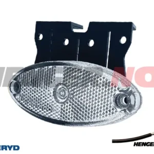 LED Posisjonslys 102,4x74x37,8mm 12-36V Hvit 50cm kabel