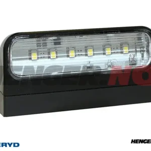 LED Skiltlys Aspöck Regpoint II 98x48x45mm 12/24V med P&R 0,50m kabel