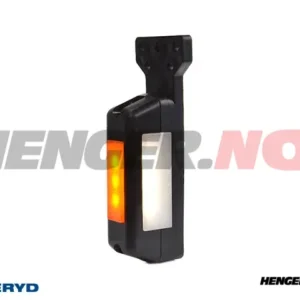 LED Sidemarkeringslykt WAS Høyre 90x35,5x42 gul/hvit 210mm kabel