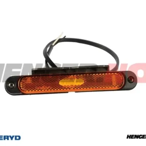 LED Sidemarkeringslys Valeryd gul med refleks 12-36V 0,5m kabel med holder