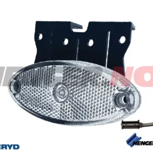 LED Posisjonslys 102,4x74x37,8mm 12-36V Hvit 50cm kabel inkl. QS150 kontakt
