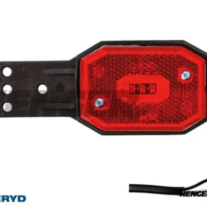LED Posisjonslys Valeryd 113x42x34 rød med feste 12-30V inkl. 450mm kabel