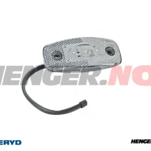 LED Posisjonslys med refleks hvit Ajba 12/24 V 103x45x30 mm 0,5 m kabel