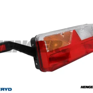 Baklys Valeryd Kingpoint Venstre 569x153x88mm 12-36V 6-funksjonelle med LED markeringslys på gummiarm, AMP4 tilkobling