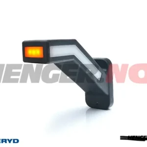 LED Sidemarkeringslykt WAS Høyre 184,9x145,5x58 gul/hvit/rød 240mm kabel