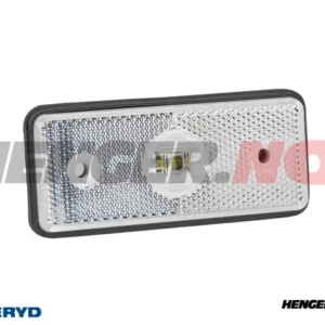 LED Posisjonslys Valeryd 110x45x17,5 hvit 12-30V med refleks inkl. 450 mm kabel