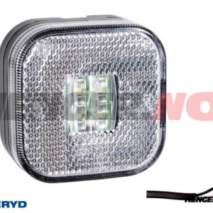 LED Posisjonslys Valeryd 62x62x27 hvit 12-30V inkl. 450mm kabel
