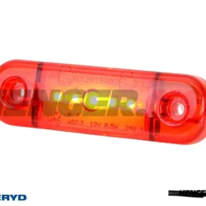 LED Posisjonslys WAS 83,8x24,2x10,4 rød 230mm kabel