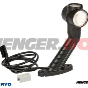 LED Breddemarkeringslykt Aspöck Superpoint III 173x104mm Venstre, hvit 24V med P&R 1,25m kabel