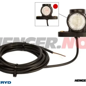 Breddemarkeringslykt Aspöck Superpoint III 98,6x64mm Høyre/Venstre rød/hvit 24V med 4m kabel