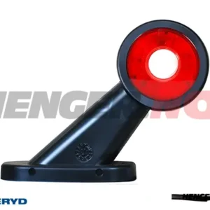 LED Sidemarkeringslykt WAS Høyre 108x134,5x49 rød/hvit 290mm kabel