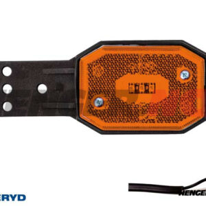 LED Sidemarkeringslykt Valeryd 113x42x34mm gul med feste 12-30V inkl. 450mm kabel