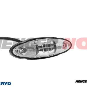 LED Breddemarkeringslykt 122x41x36mm rød/hvit 500mm kabel